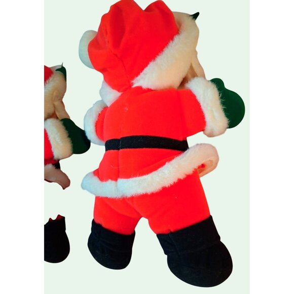 2 Different Vintage Cabbage Patch 1992  Santa Claus Plush Dolls Red White - Picture 5 of 7